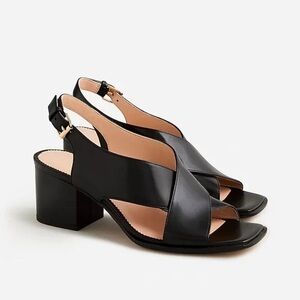J. Crew Dylan crisscross block heel sandals in leather
Size: 8 in BLACK